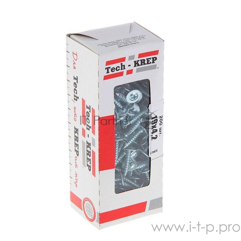 Саморез для тонкого метал. листа 4.2х19 (уп.200шт) коробка Tech-Krep 102140