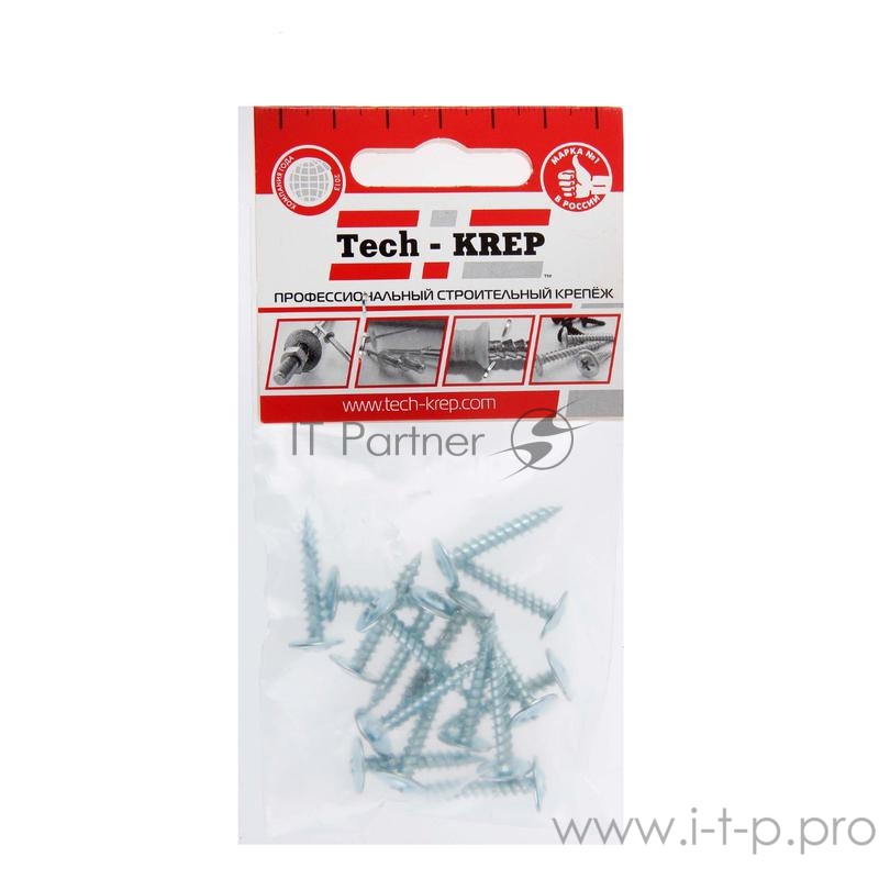Саморез для тонкого метал. листа 4.2х25 (уп.16шт) пакет Tech-Krep 102390