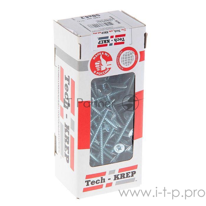Саморез для тонкого метал. листа 4.2х50 (уп.100шт) коробка Tech-Krep 102144