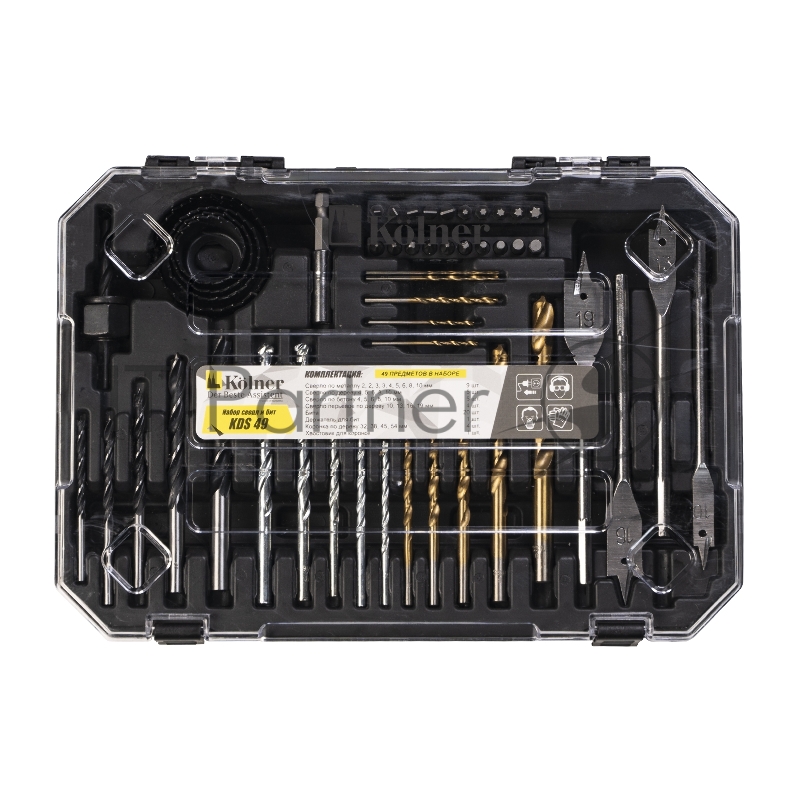 Набор сверл и бит KOLNER KDS 49