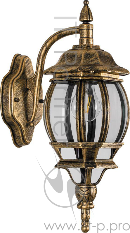 Светильник садово-парковый FERON 11245 100W 230V E27 черное золото, 8102