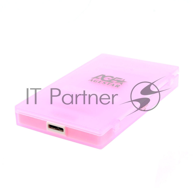 USB 3.0 Внешний корпус 2.5 SATAIII HDD/SSD AgeStar 3UBCP1-6G (PINK) USB 3.0, пластик, розовый, безвинтовая конструкция