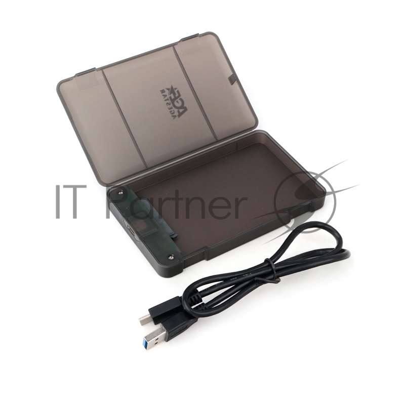 USB 3.0 Внешний корпус 2.5 SATAIII HDD/SSD AgeStar 3UBCP3C (BLACK) USB 3.0, пластик, черный, безвинтовая конструкция