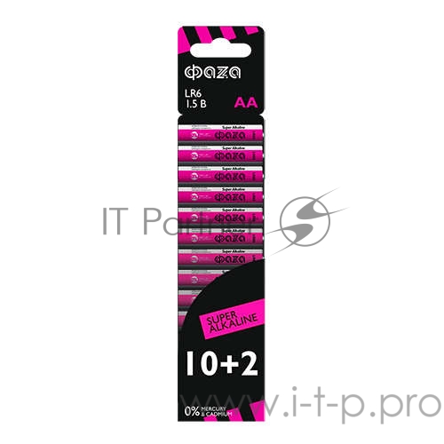 Элемент питания алкалиновый LR6 Super Alkaline SBL-10+2 (уп.12шт) ФАZА 2854582