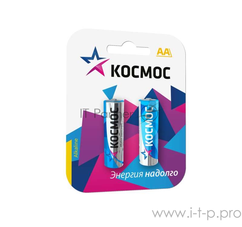 Элемент питания алкалиновый LR LR6 BP-2 (блист.2шт) Космос KOCLR62BL
