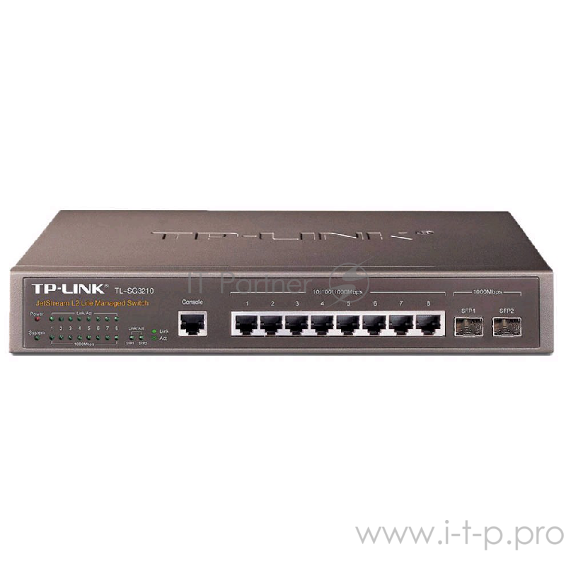 Сетевое оборудование TP-Link SMB TL-SG3210 Коммутатор JetStream 8-Port Gigabit L2 Lite Managed Switch with 2 SFP Slots