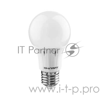 Лампа светодиодная 61 141 OLL-A60-12-230-6.5K-E27 грушевидная ОНЛАЙТ 61141