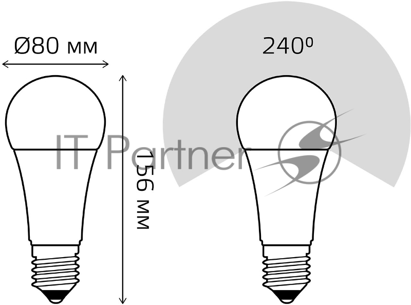 Лампа светодиодная LED Elementary A67 35Вт E27 6500К Gauss 70235