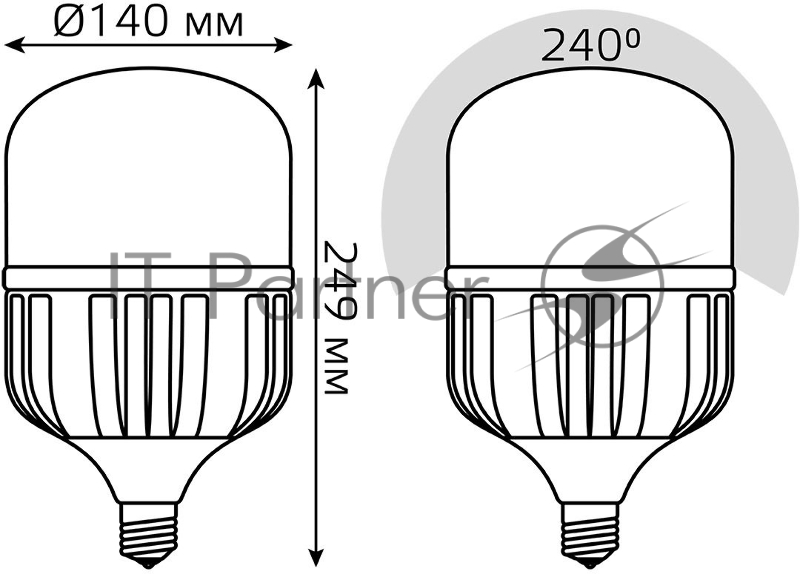 Лампа светодиодная Elementary T140 75Вт 4000К E40 7000лм Promo Gauss 60428