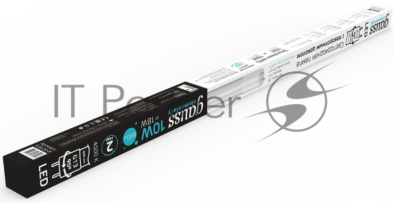 Лампа светодиодная Elementary T8 10Вт 4000К G13 780лм 600мм стекло поворотная Gauss 93020-R