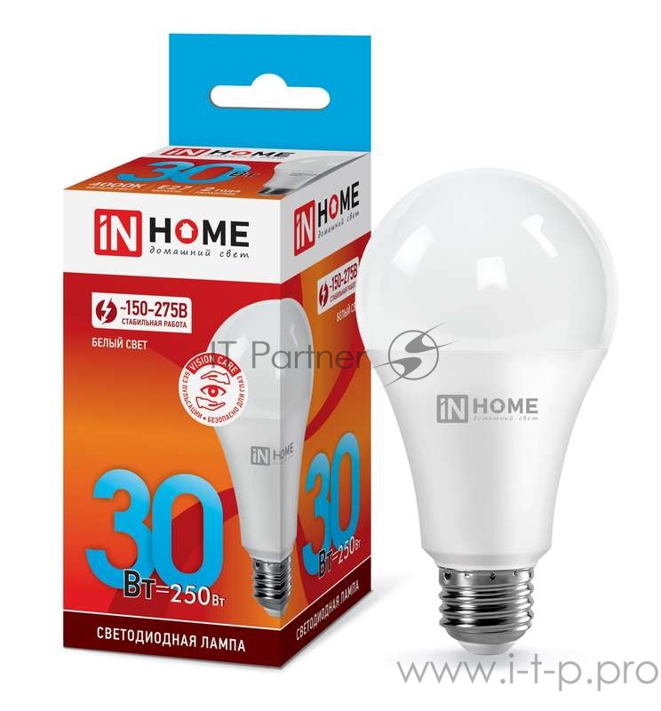 Лампа светодиодная LED-A70-VC 30Вт 230В E27 4000К 2700лм IN HOME 4690612024141