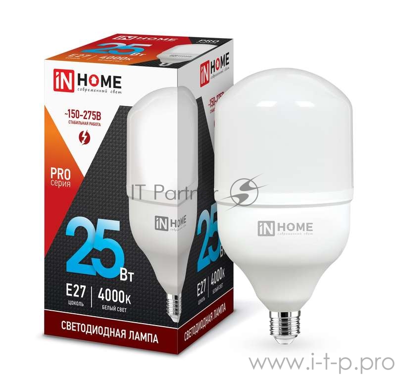 Лампа светодиодная LED-HP-PRO 25Вт 230В 4000К E27 2250лм IN HOME 4690612031057