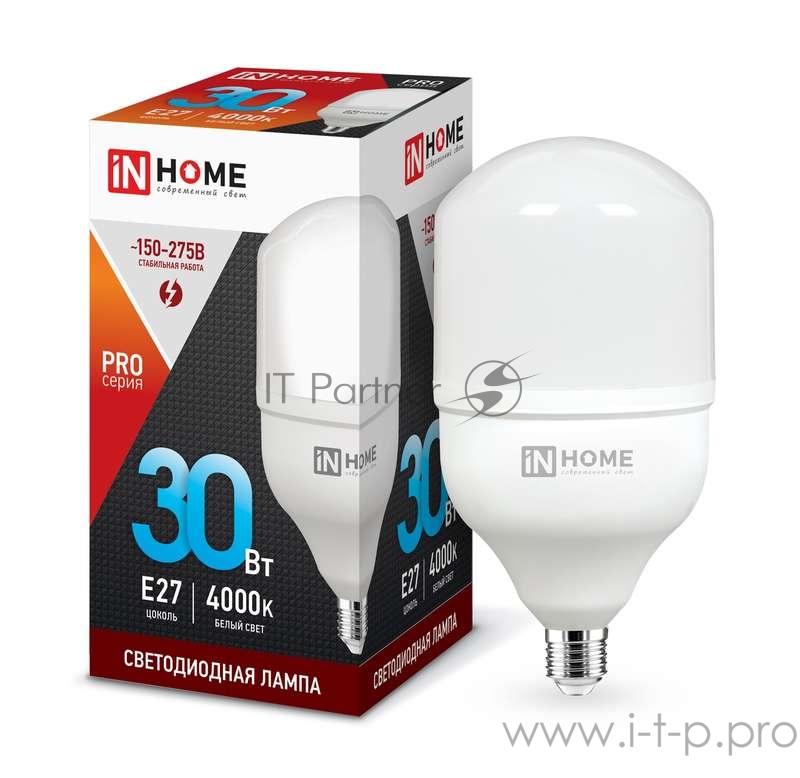 Лампа светодиодная LED-HP-PRO 30Вт 230В 4000К E27 2700лм IN HOME 4690612031071
