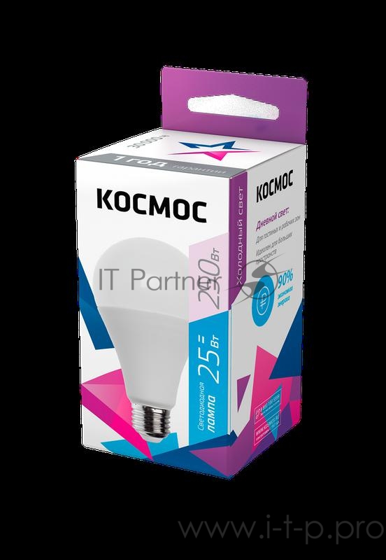 Лампа светодиодная A65 25Вт 6500К E27 220В КОСМОС LkecLED25wA65E2765