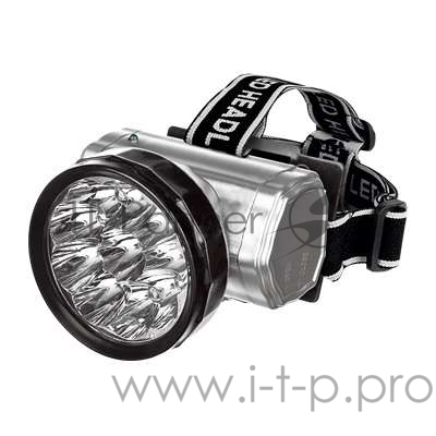 Фонарь налобный аккумуляторный HLA 04M 2Вт 10LED 200лм 10ч 2 реж. з/у 230В метал. IN HOME 4690612031859