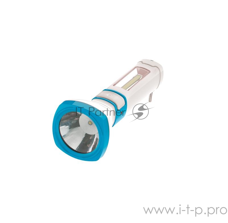 Фонарь светодиодный аккум. 3W LED 2 режима бок. панель COB 2Вт с зарядным устройством переходник для глубоких розеток в компл. КОСМОС KOCAc7023WLED