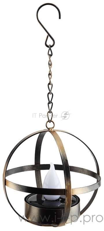 Светильник садовый ERASFM-02 Лофт 28см подвесной на цепи солнечная батарея металл ЭРА Б0044846