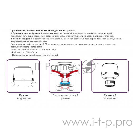 Светильник противомоскитный ERAMF-07 ЭРА Б0044334
