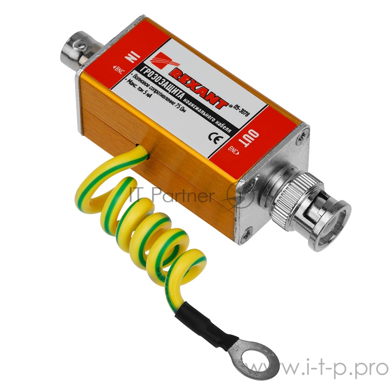 REXANT Грозозащита коаксиального кабеля BNC разъем 05-3078