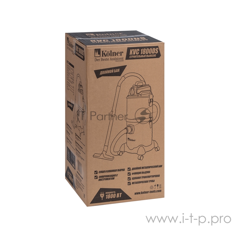 Строительный пылесос KOLNER KVC 1800DS