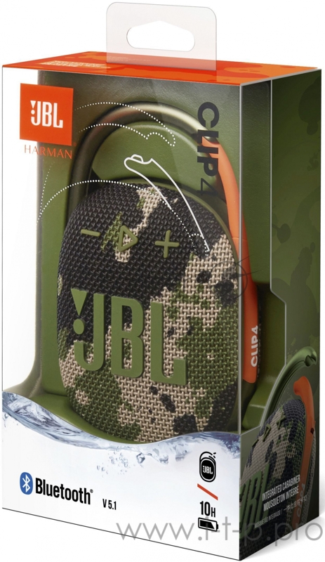 Портативная акустическая система JBL CLIP 4, камуфляж