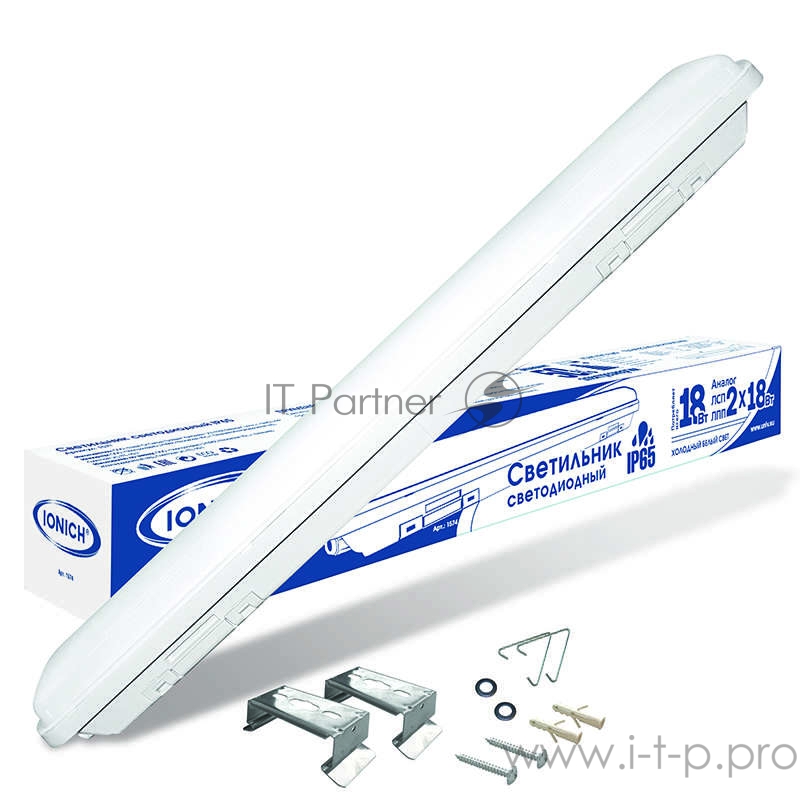 Светильник светодиодный 18Вт 6500К IP65 600мм ДСП линейный УХЛ2 IONICH 1574