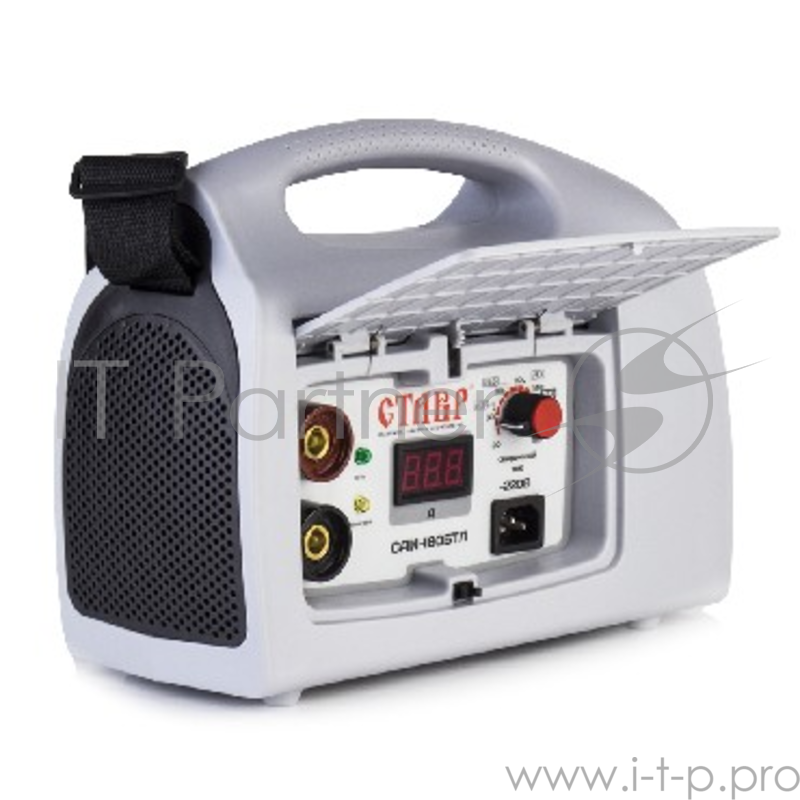 Сварочный аппарат СТАВР САИ-180 БТЛ Сварочный аппарат(Сварочный аппарат инверторный 180А (IGBT) 6,1 кВт, 20-180 А, рабочий цикл 60%, диаметры электродов 1,6-4 мм, стабильно работает от 150 Вольт, кабель с электрододержателем и кабель заземления в ком