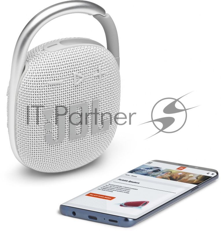 Портативная акустическая система JBL CLIP 4, белый