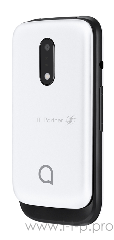 Мобильный телефон Alcatel 2053D OneTouch белый раскладной 2Sim 2.4 240x320 0.3Mpix GSM900/1800 GSM1900 MP3 FM microSD max21Gb