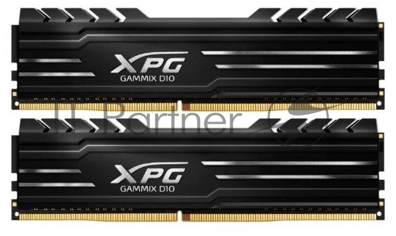 Модуль памяти 16GB ADATA DDR4 3000 DIMM XPG GAMMIX D10 Black Gaming Memory AX4U30008G16A-DB10 Non-ECC, CL16, 1.35V, Heat Shield, Kit (2x8GB), RTL