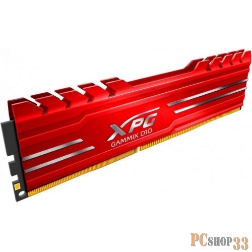 Модуль памяти 16GB ADATA DDR4 3200 DIMM XPG GAMMIX D10 Red Gaming Memory AX4U320016G16A-SR10 Non-ECC, CL16, 1.35V, Heat Shield, RTL