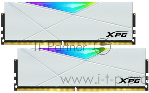 Модуль памяти 16GB ADATA DDR4 3600 DIMM XPG SPECTRIX D50 RGB White Gaming Memory AX4U36008G18A-DW50 Non-ECC, CL18, 1.35V, Heat Shield, Kit (2x8GB), RTL