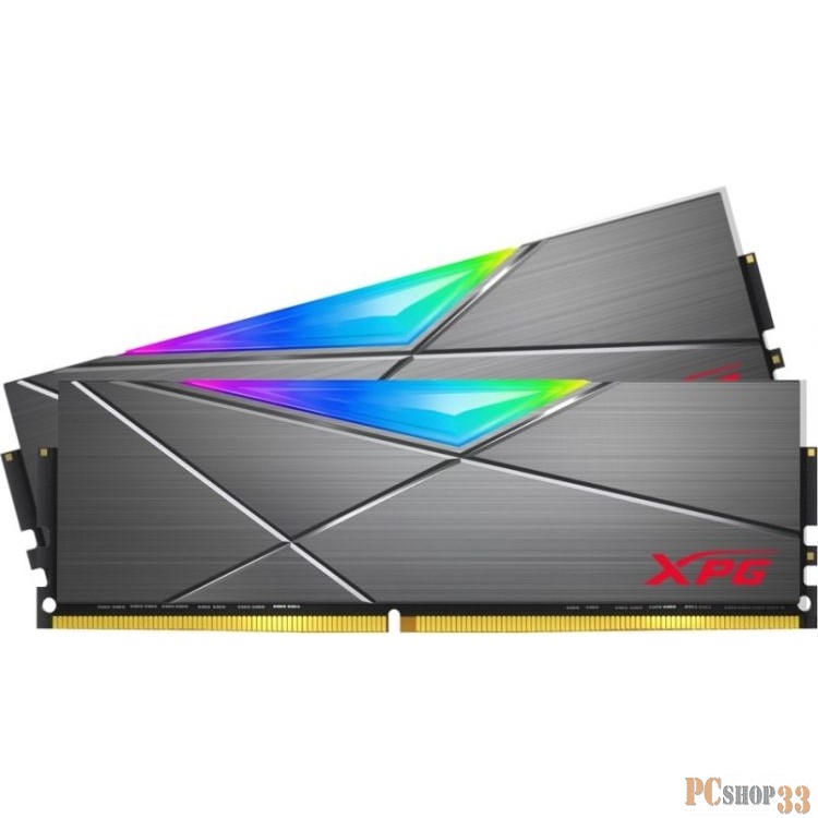 Модуль памяти 32GB ADATA DDR4 3200 DIMM XPG SPECTRIX D50 RGB Grey Gaming Memory AX4U320016G16A-DT50 Non-ECC, CL16, 1.35V, Heat Shield, Kit (2x16GB), RTL