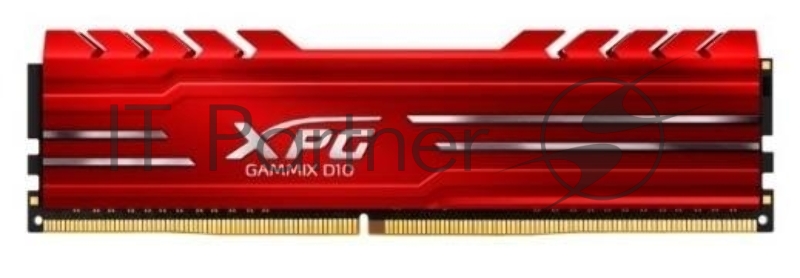 Модуль памяти 8GB ADATA DDR4 3200 DIMM XPG GAMMIX D10 Red Gaming Memory AX4U32008G16A-SR10 Non-ECC, CL16, 1.35V, Heat Shield, RTL