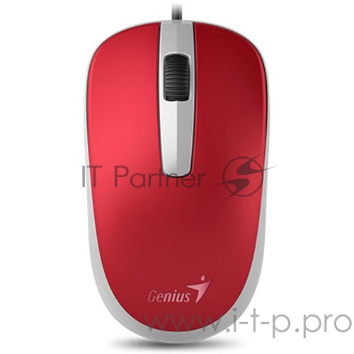 Мышь Genius Mouse DX-120 (Cable, Optical, 1000 DPI, 3bts, USB) Red