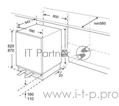 Встраиваемый холодильник LEX RBI 101 DF