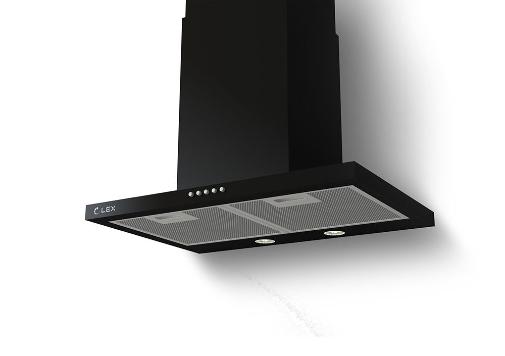 Вытяжка каминная Lex T 600 черный управление: кнопочное (1 мотор)