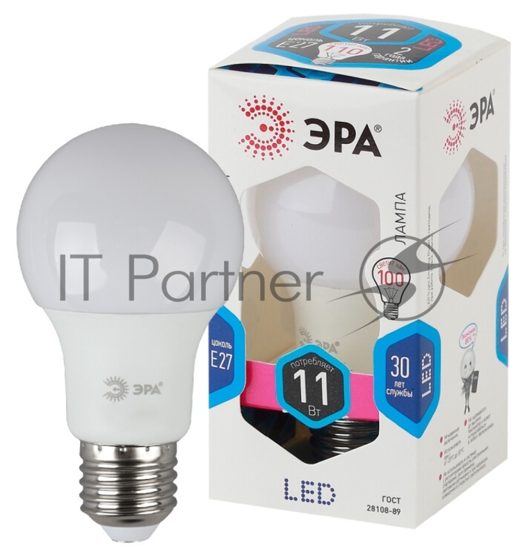 Лампа светодиодная ЭРА LED smd A60-11w-840-E27..