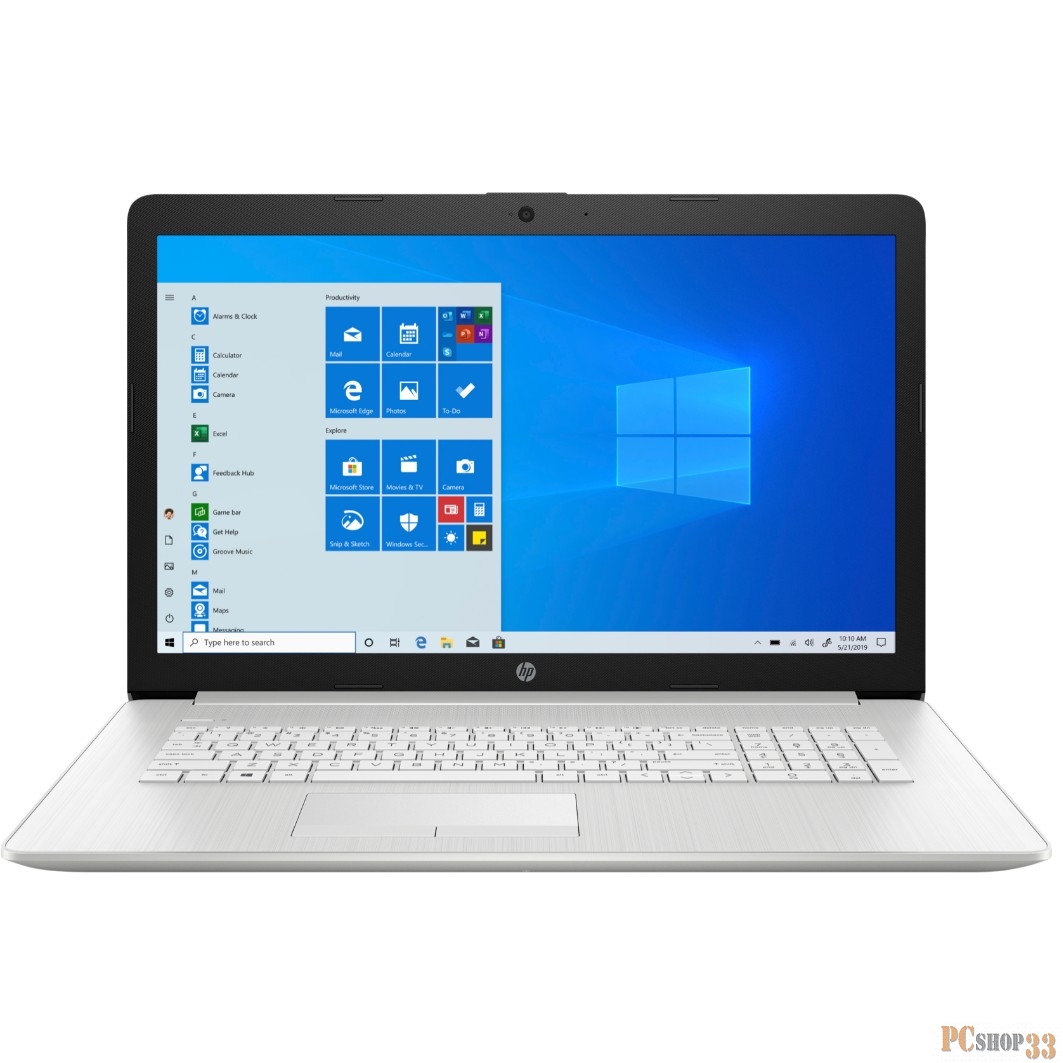 Ноутбук HP17 17-ca3001ur 17.3 FHD, AMD R5-4500U, 16Gb, 512Gb SSD, no ODD, Win10, серебристый