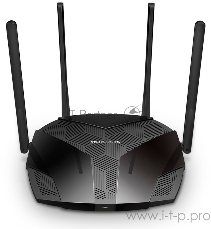 Роутер Mercusys MR70X AX1800 Dual-Band WiFi 6 Router, 574 Mbps at 2.4 GHz + 1201 Mbps at 5 GHz, 4× Fixed External Antennas, 3× Gigabit LAN Ports, 1× Gigabit WAN Port, 1024-QAM, OFDMA, Router/Access Point Mode, MU-MIMO, WPA3, TWT, BSS Color