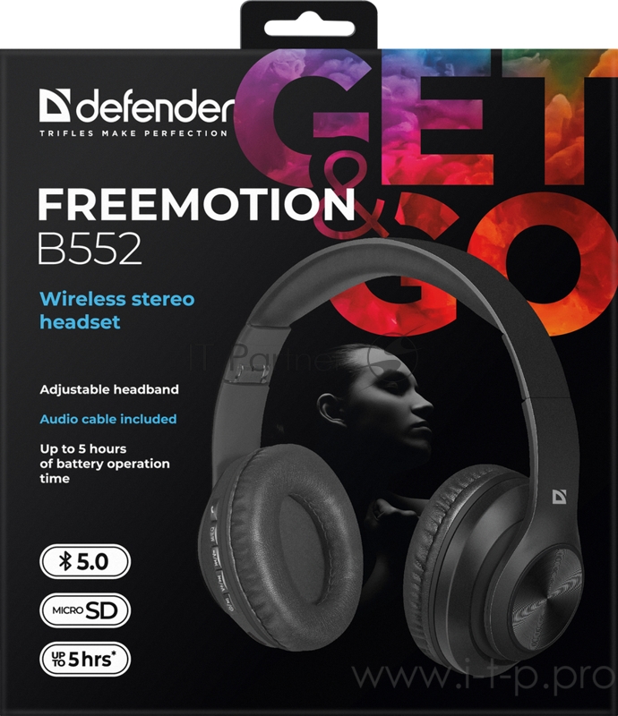 Гарнитура DEFENDER FREEMOTION B552 BLACK 63552