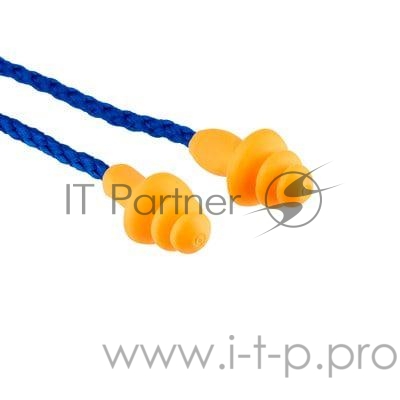 Вкладыш противошумный многоразовый со шнурком в пластиковом контейнере серия 1200 3М 7100109118