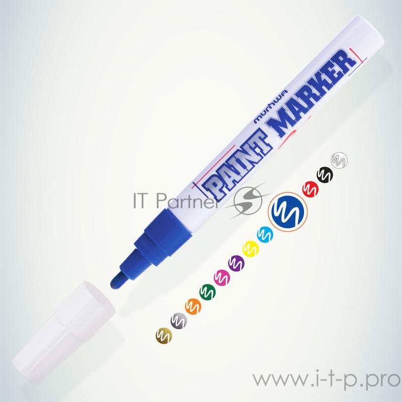 Маркер-краска 4мм нитро-основа син. MunHwa Б0048232