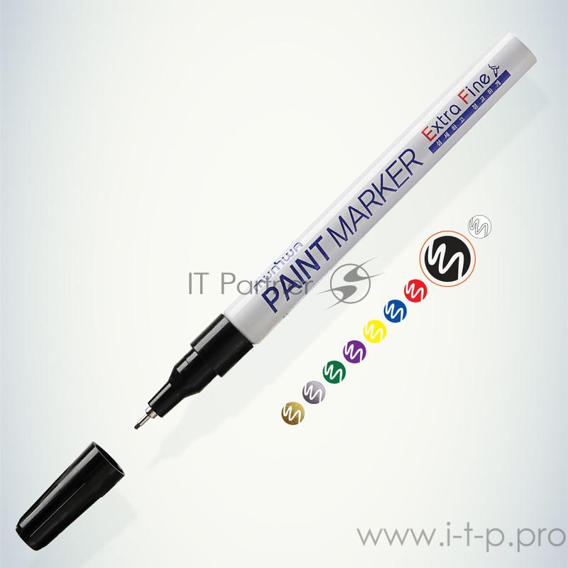 Маркер-краска Extra Fine 1мм нитро-основа черн. MunHwa Б0048237
