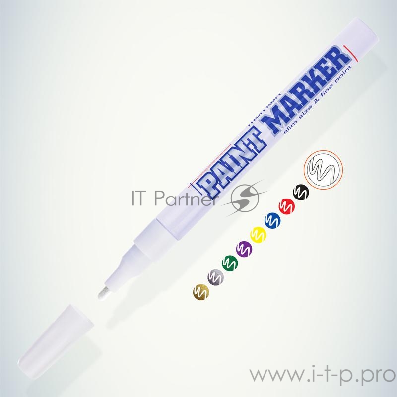 Маркер-краска Slim 2мм нитро-основа бел. MunHwa Б0048234