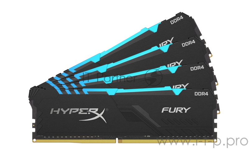 Оперативная память 64GB 3600MHz DDR4 CL18 DIMM (Kit of 4) HyperX FURY RGB