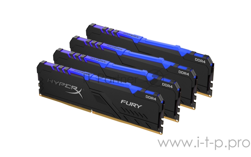 Оперативная память 64GB 3600MHz DDR4 CL18 DIMM (Kit of 4) HyperX FURY RGB