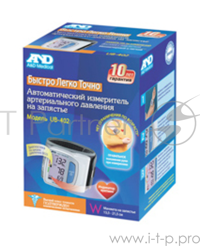 Тонометр запястный A&D UB-402