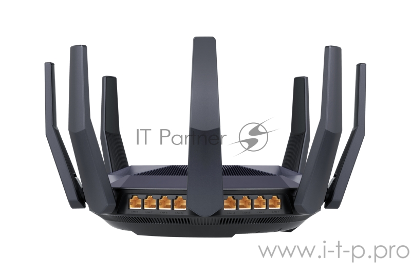 Роутер ASUS RT-AX89X //802.11b/g/n/ac/ax, до 1148+4804 бит/c, 2,4 + 5 гГц, 8 антенны, USB, GBT LAN 90IG04J1-BM3010