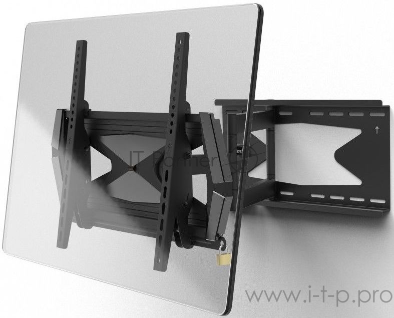 Кронштейн для телевизора Hama FULLMOTION Professional черный 32-65 макс.40кг настенный поворот и наклон